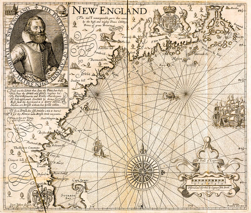 Captain John Smith's 1616 map of New England Captain John Smith's 1616 map of New England