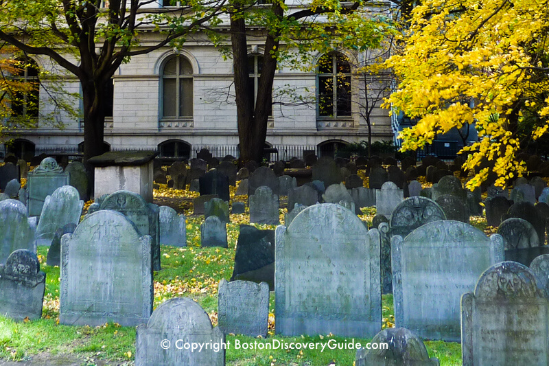 17th century grave markers in King's Chapel Burying Ground 17th century grave markers in King's Chapel Burying Ground