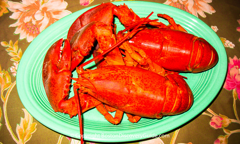 Boiled lobsters