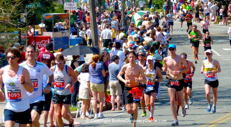 Boston Marathon on a hot April day Boston Marathon on a hot April day