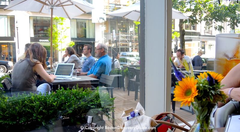 Nespresso outdoor seating in Boston