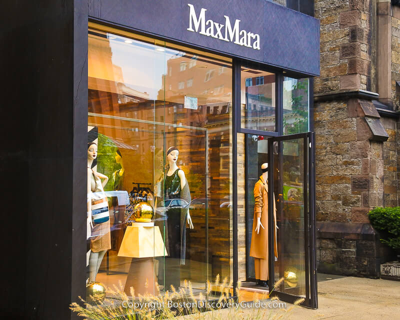 Max Mara boutique on Newbury Street 