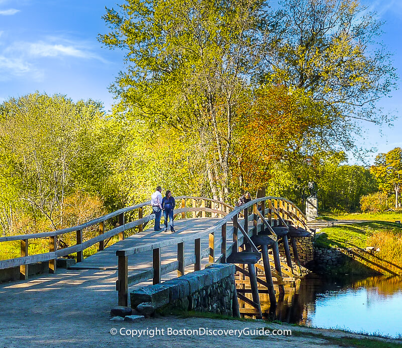 Concord's Old North Bridge on an October afternoon Concord's Old North Bridge on an October afternoon