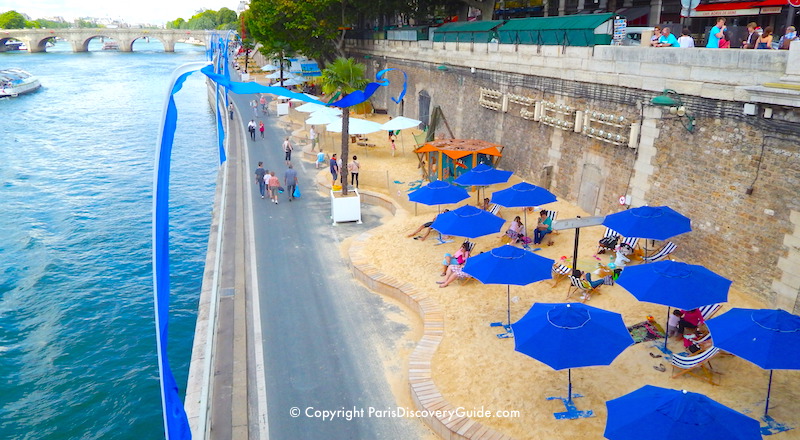 Paris beaches along the Seine River - one of the top Paris events in August Paris beaches along the Seine River - one of the top Paris events in August