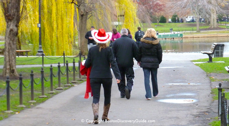 Boston December weather - Public Garden early in the month Boston December weather - Public Garden early in the month