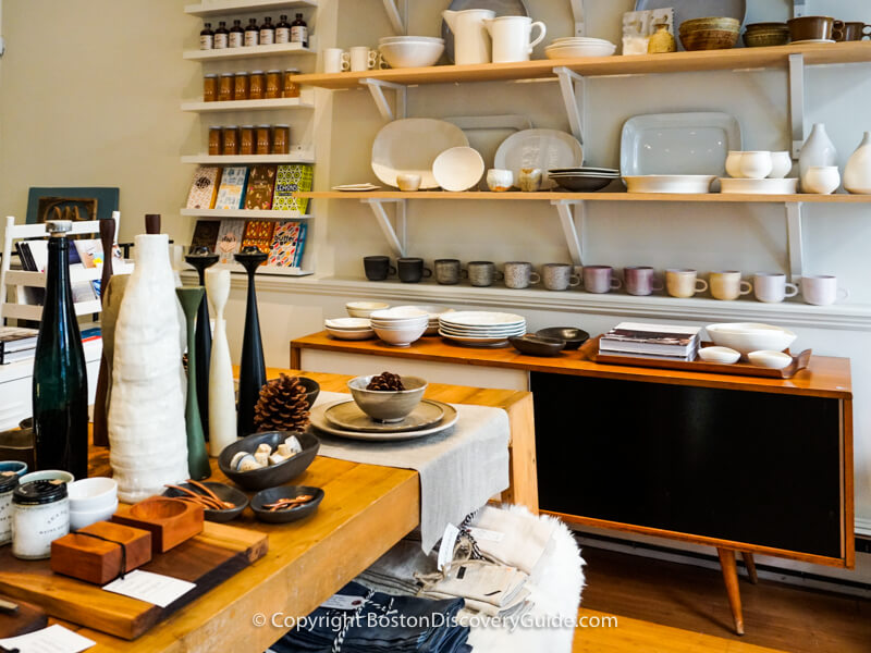 Finely crafted pottery and home decor at Good on Charles Street in Boston's Beacon Hill