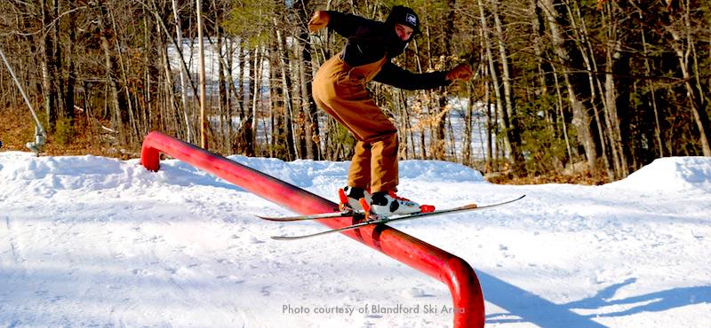 Skier at Blandford Ski Area near Boston Skier at Blandford Ski Area near Boston
