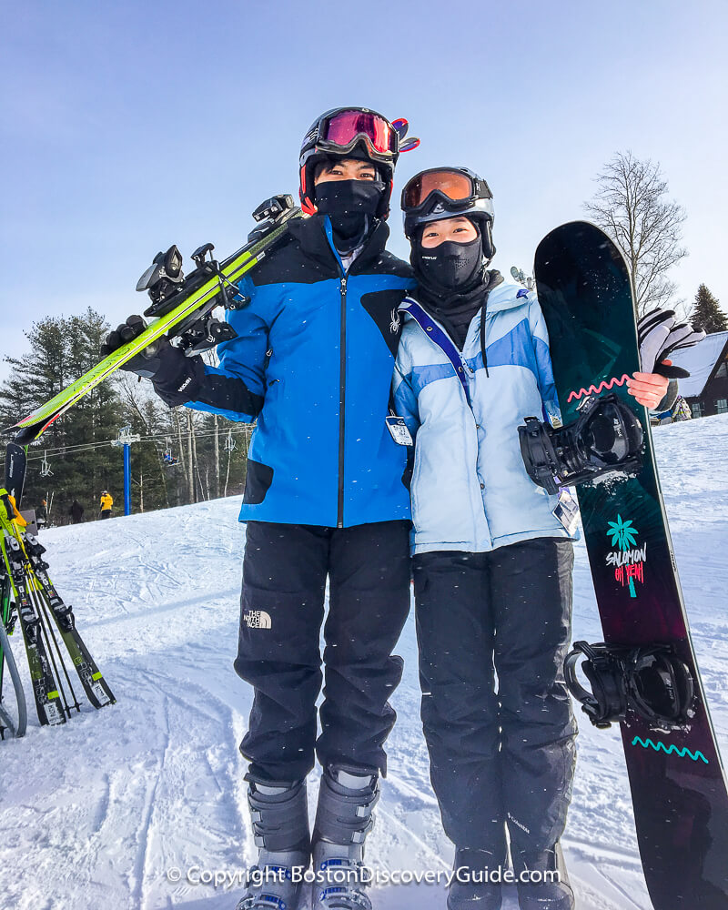 Popular New England ski areas include Pat's Peak near Boston