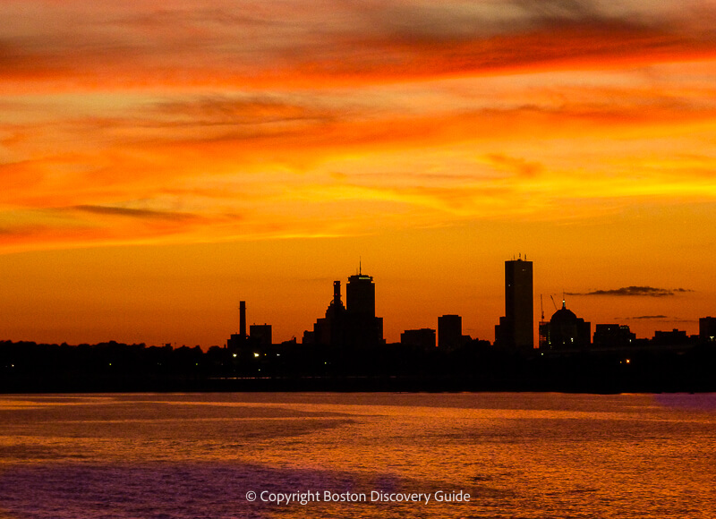 Boston Skyline, seen from a Harbor dinner cruise
