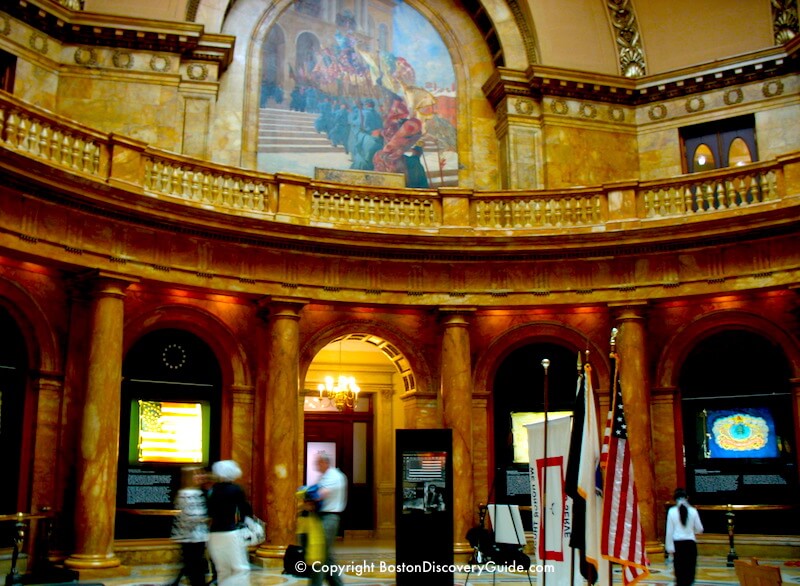 Hall of Flags in Massachusetts State House Hall of Flags in Massachusetts State House