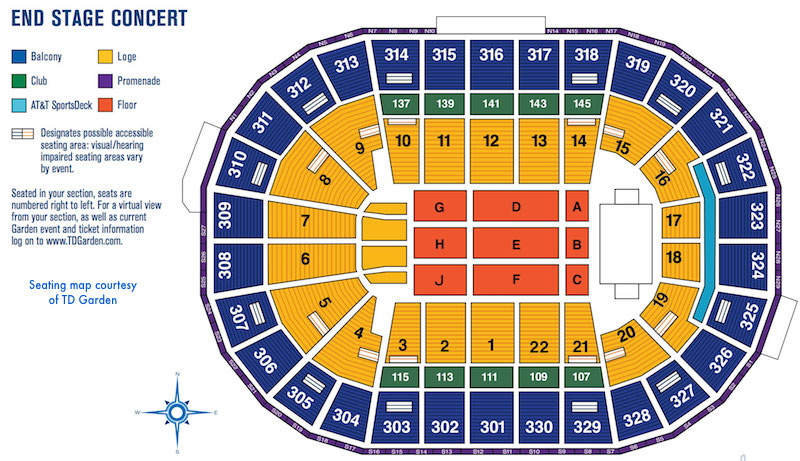 Td Garden Bruins Seating Chart