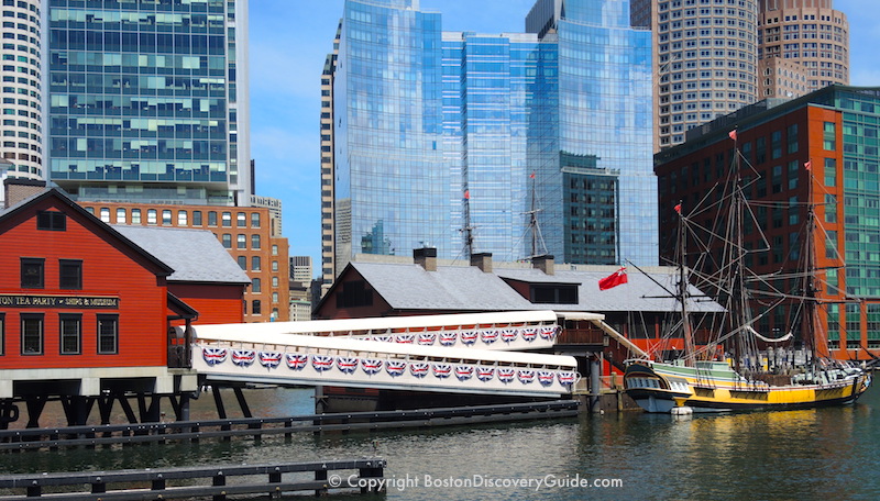 Boston Tea Party Ships & Museum on Fort Point Channel in the South Boston Waterfront neighborhood