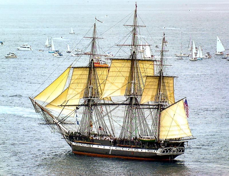 USS Constitution in Boston Harbor 