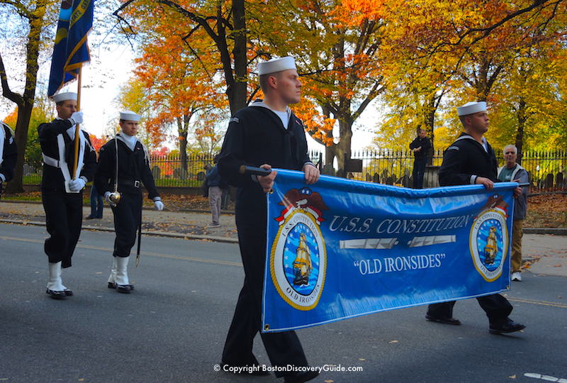 Veterans Day events in Boston - Crew from USS Constitution Veterans Day Parade - Crew from USS Constitution