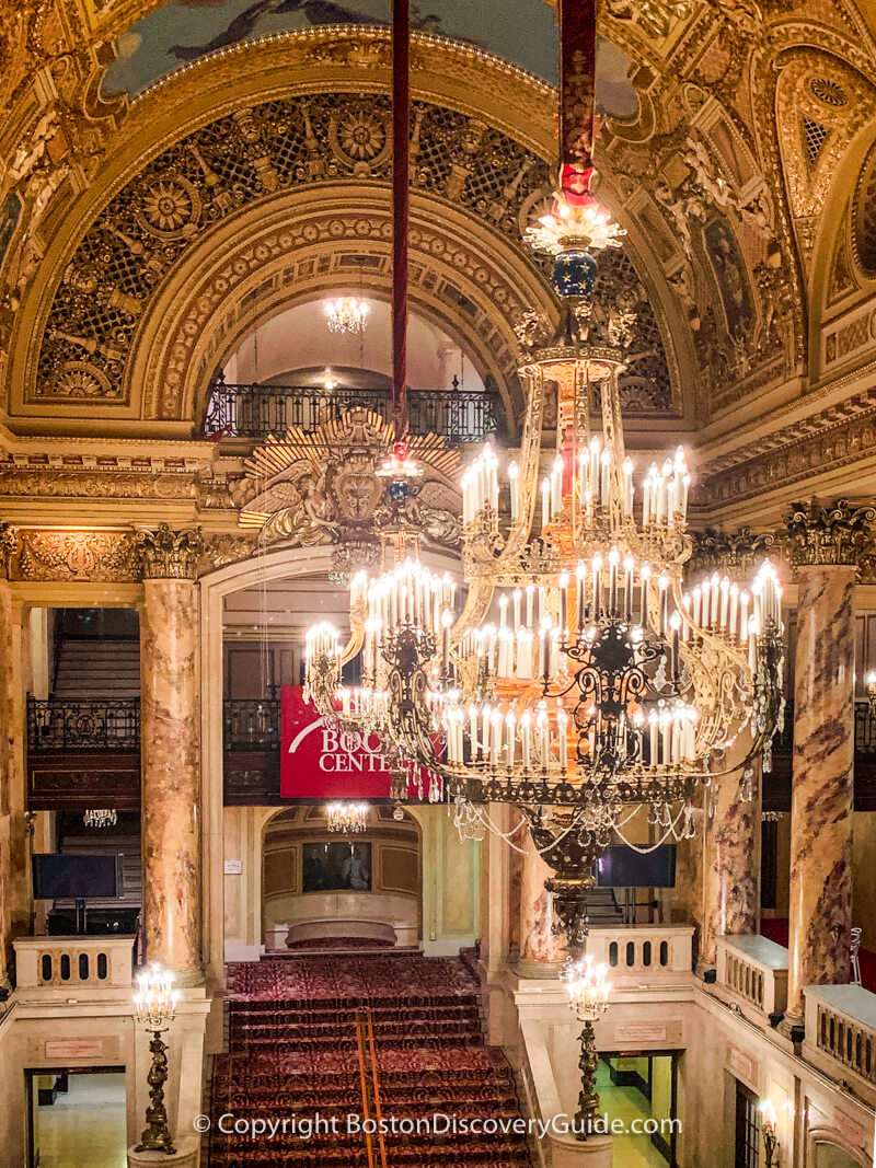 Wang Theatre chandeliers