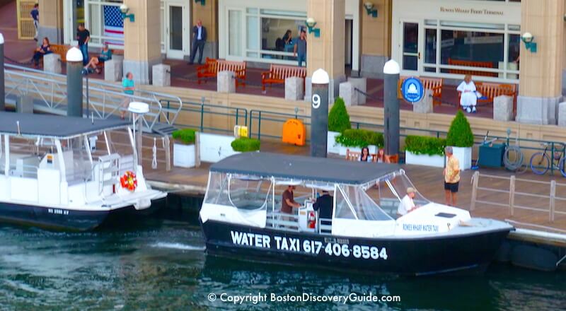 Boston water taxi at Rowes Wharf Boston water taxi at Rowes Wharf