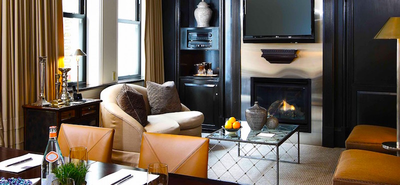 Find out about fireplaces in rooms at Fifteen Beacon Hotel in Boston