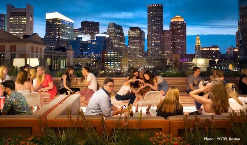 Roof terrace at YOTEL Boston Roof terrace at YOTEL Boston