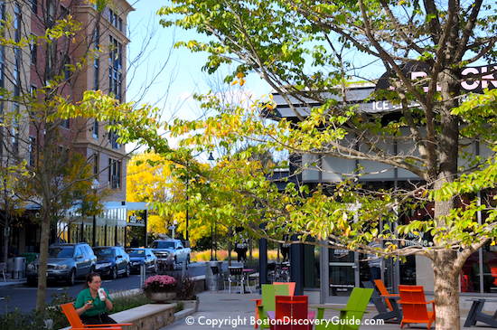 Assembly Row outdoor seating near JD Licks Assembly Row outdoor seating near JD Licks