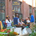 Boston South End neighborhood - sidewalk sale on Harrison St 