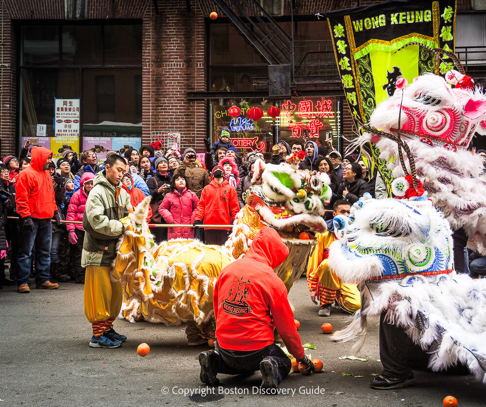 Lion Dance in Boston celebrating the Lunar New Year