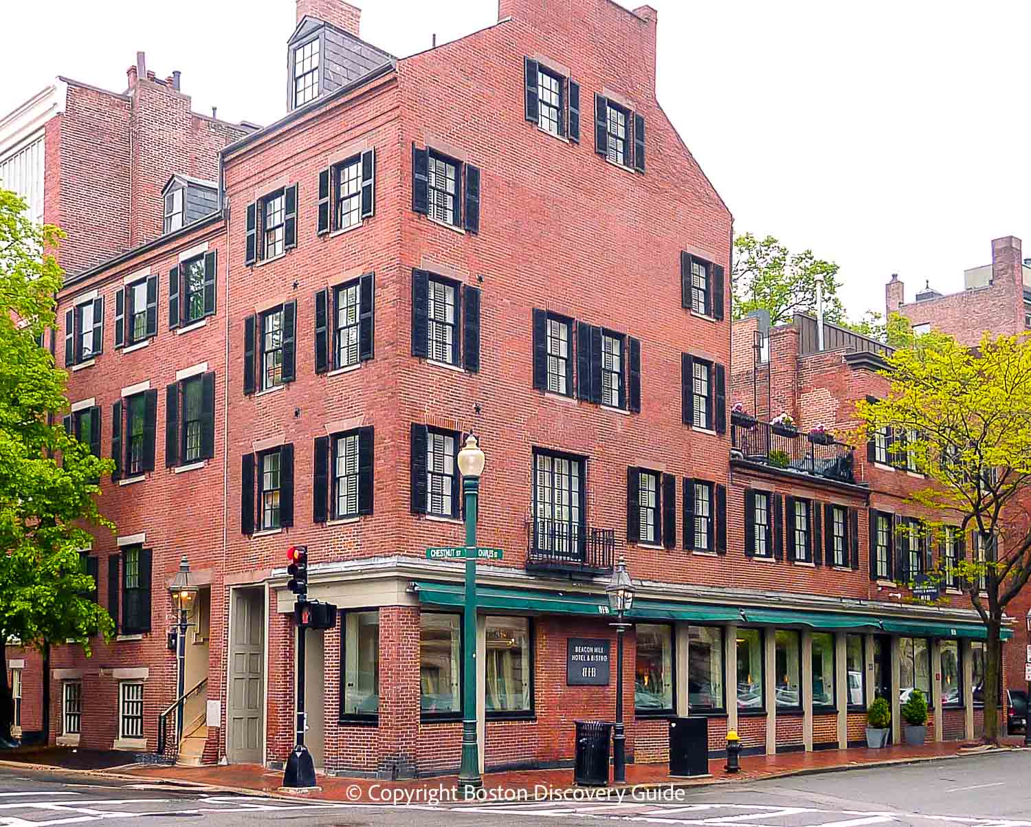 Acorn Street, close to the Fifteen Beacon Hotel
