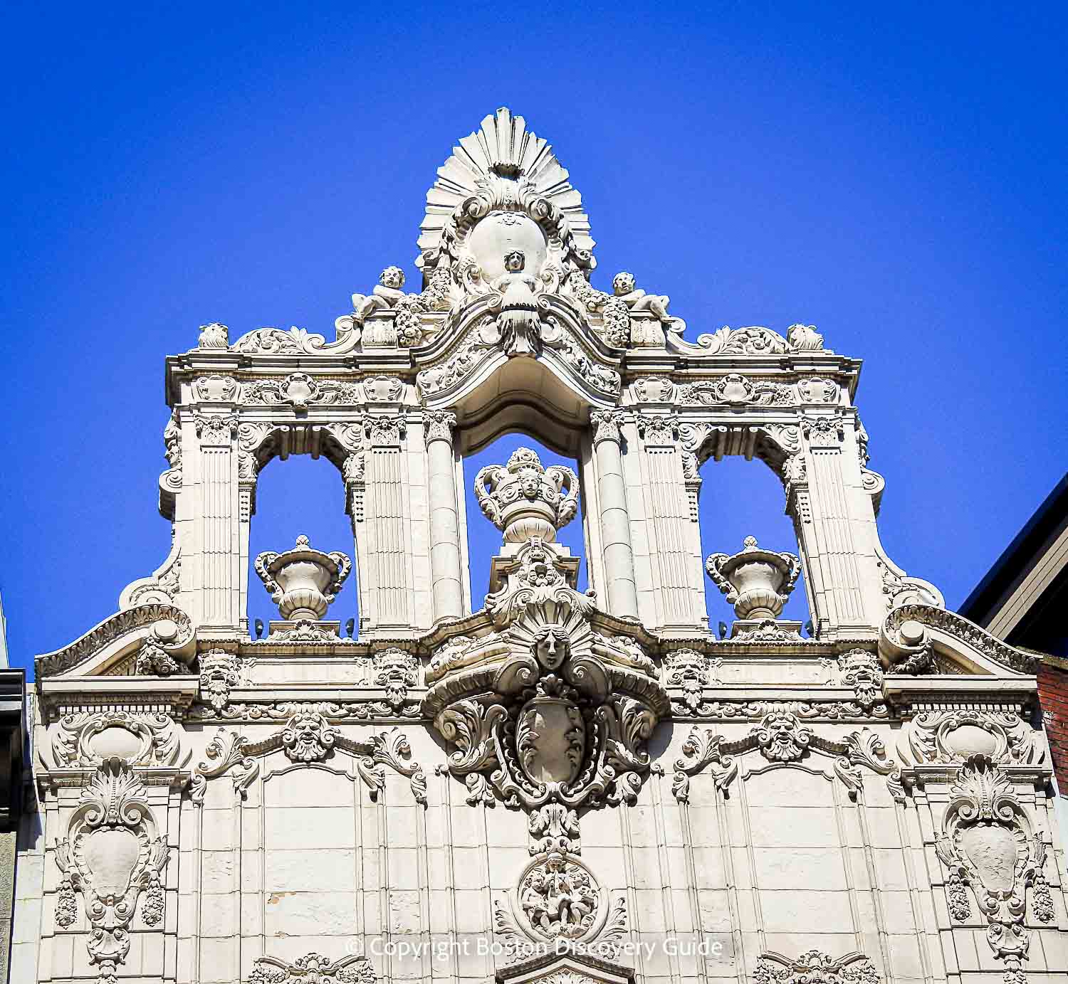 Ornate details of the Boston Opera House Ornate details of the Boston Opera House
