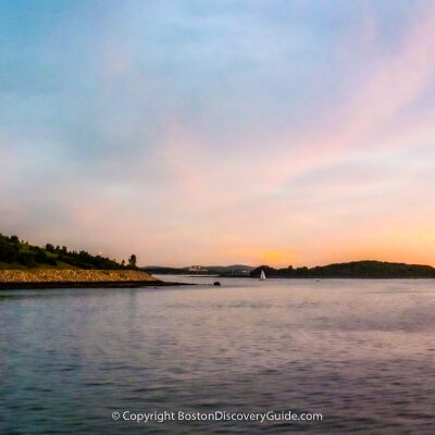 Boston Harbor Islands at sunset