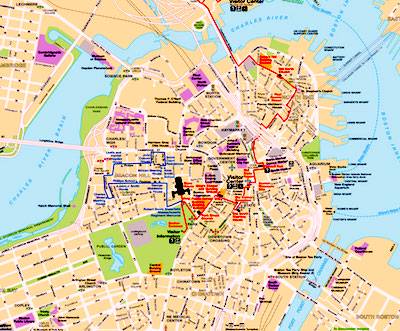 tourist map of boston Best Boston Map For Visitors Free Sightseeing Map Boston tourist map of boston