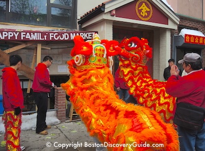 Chinese New Year Parade on Valentine's Day in Boston