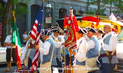 Boston's Columbus Day Parade Marchers in Boston's Columbus Day Parade