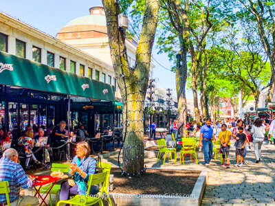 Faneuil Marketplace - historic shopping area on Boston's Freedom Trail