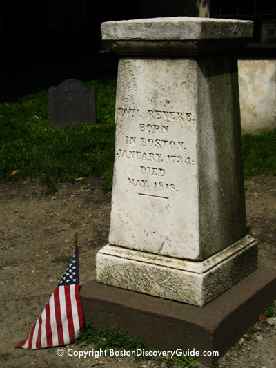 Paul Revere tombstone in Granary Burying Ground Paul Revere tombstone in Granary Burying Ground
