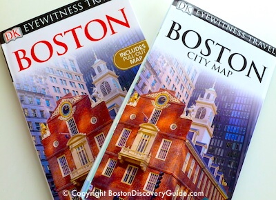 Pull out Boston map from Eyewitness Travel Boston Guide