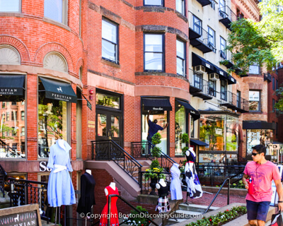 Boston attractions: Newbury Street Boutiques