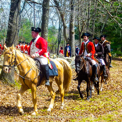 British reenactors on Boston's Patriot Day