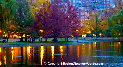 Fall foliage in Boston's Public Garden Fall foliage in Boston's Public Garden