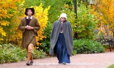 Guides in colonial costumes Salem MA Guides in colonial costumes Salem MA