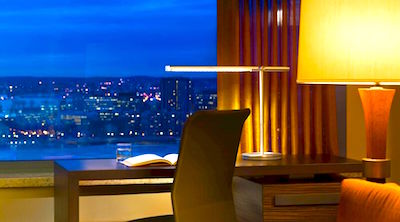 Sheraton Boston room with view of Charles River from window