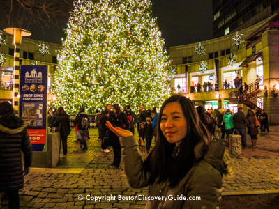 Christmas Tree in Faneuil Marketplace Christmas Tree in Faneuil Marketplace