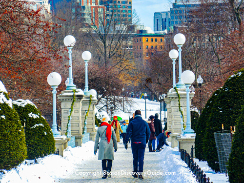 January events in Boston - Snow in the Public Garden
