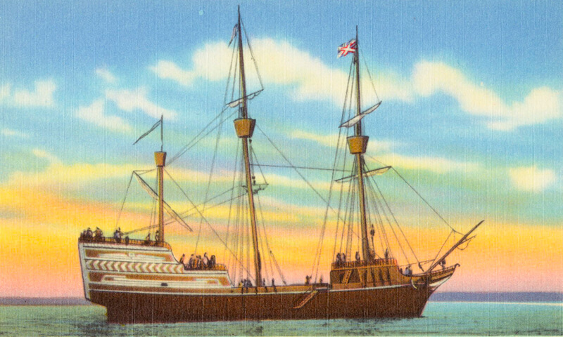The Arabella, one of the Puritans' ships