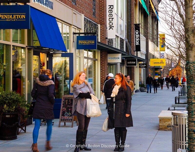 Shoppers at Assembly Row near Boston 
