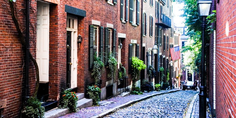 Acorn Street in Boston's Beacon Hill neighborhood