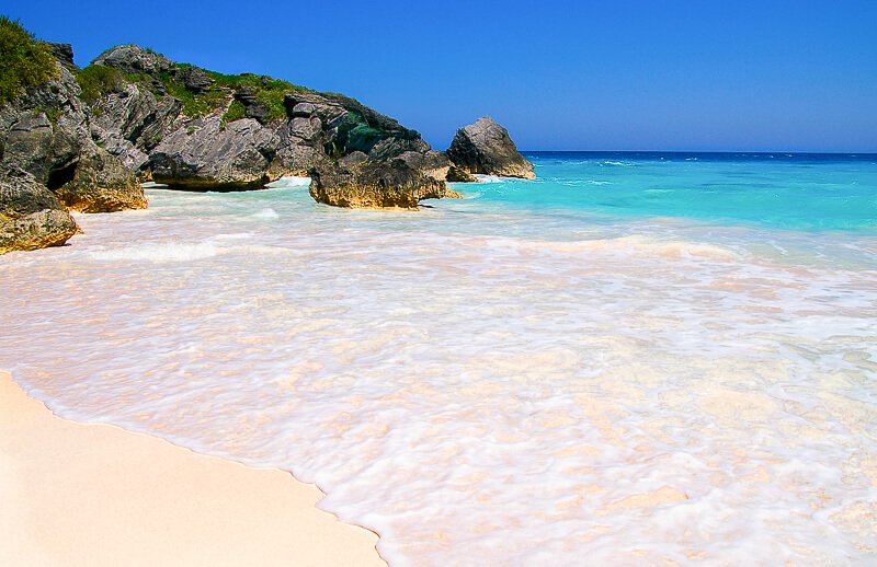 Bermuda beach with the island's famous pink sand 
Photo credit: Adobe Stock