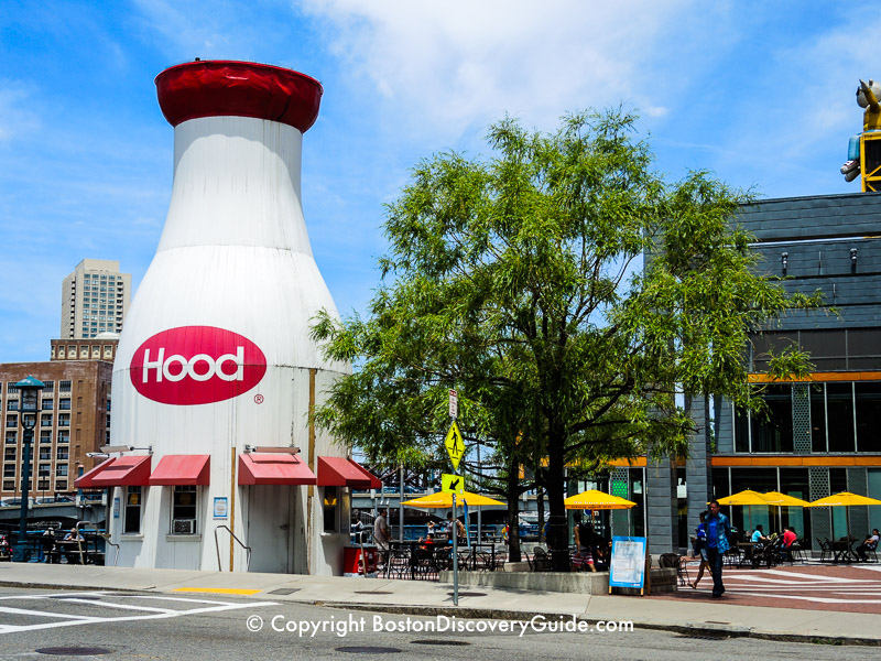 Giant milk bottle next to Boston Children's Museum - Photographed on Congress Street