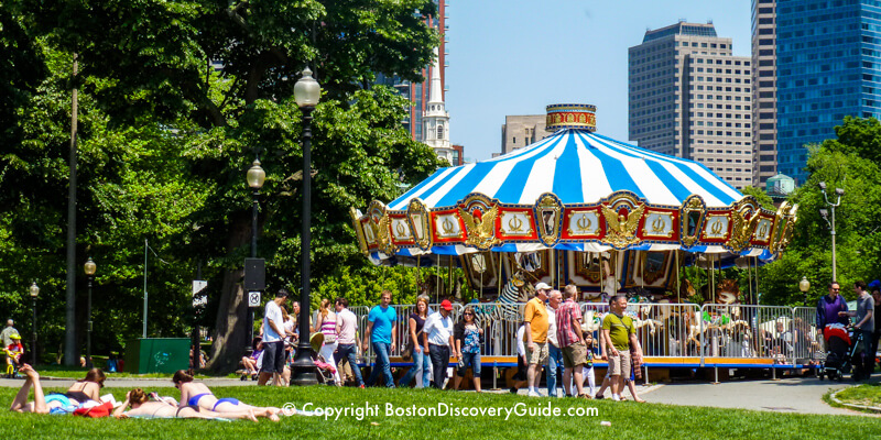 Carousel on Boston Common on Memorial Day Weekend