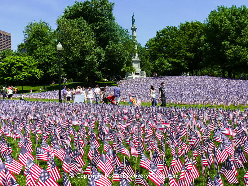 Garden of Flags on Boston Common on Memorial Day Garden of Flags on Boston Common on Memorial Day