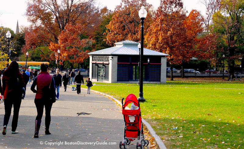 Parking garage kiosk on Boston Common