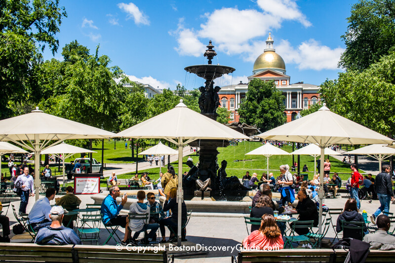 Relaxing on Boston Common in June